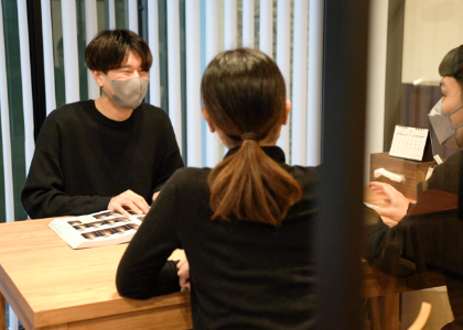 お施主様　打ち合わせ風景　写真